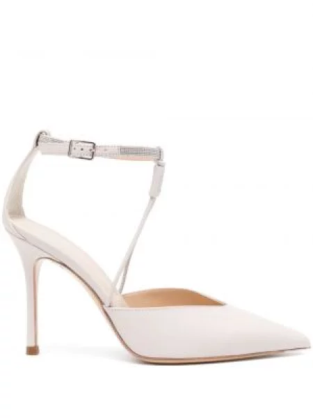 Pantofi cu toc Peserico din piele gri