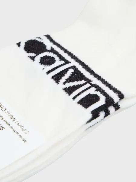Носки Calvin Klein в полоску с автографом белые