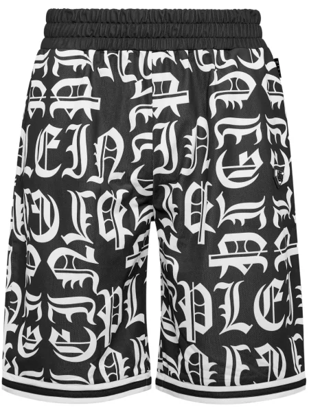 Pantaloni scurți Philipp Plein cu imagine negru