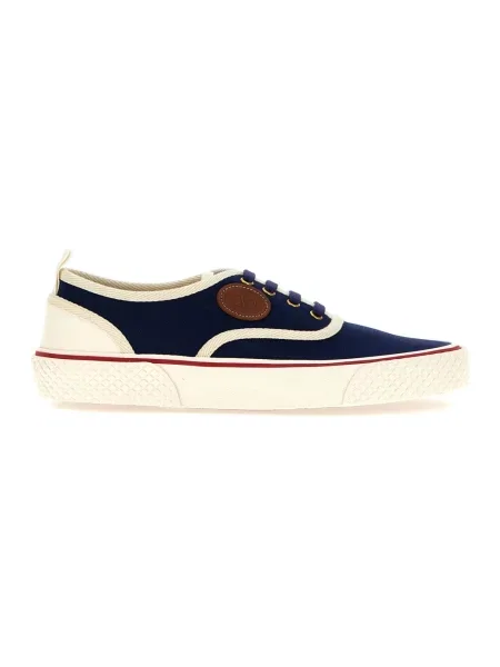 Lniane sneakersy Valentino Garavani niebieskie