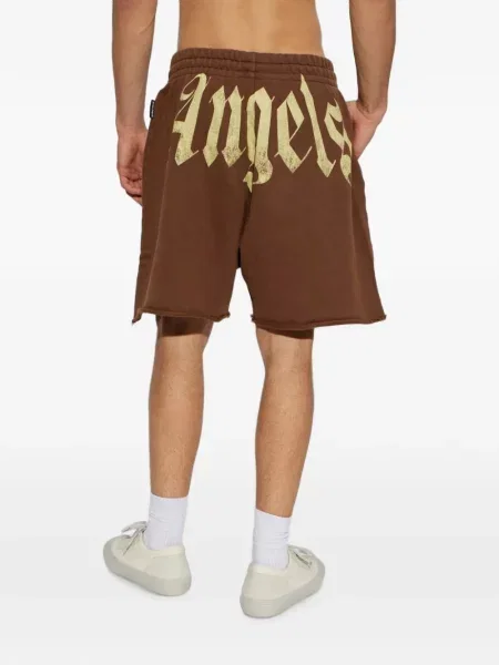 Pantaloni scurți Palm Angels cu imagine maro