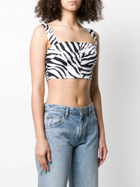 Top Dolce & Gabbana cu imagine cu model zebră negru
