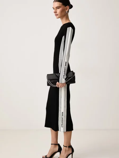 Karl Lagerfeld rochie cu vâscoză alb