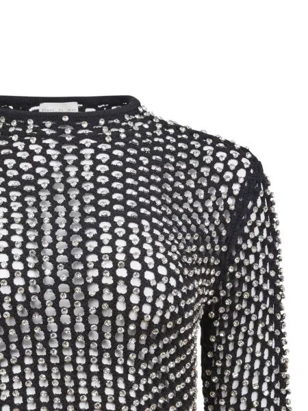 Top Fleur Du Mal lung negru