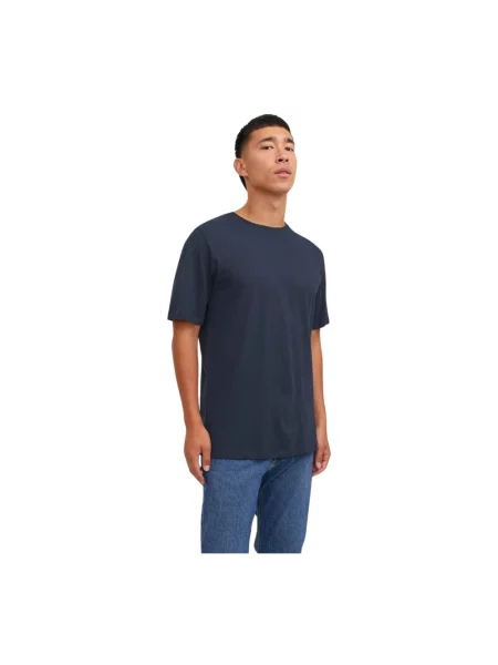 T-shirt z detalem z logo model ‘ORGANIC’ Jack & Jones niebieska