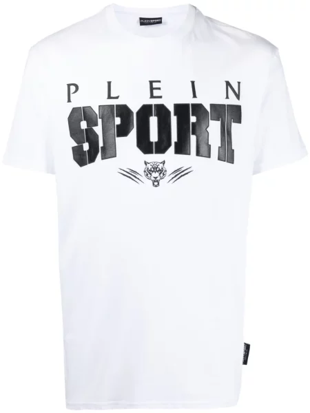 Tricou Plein Sport cu imagine alb