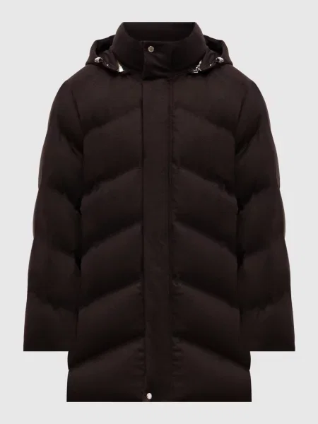 Пуховик з кашеміру Brett Johnson коричневий