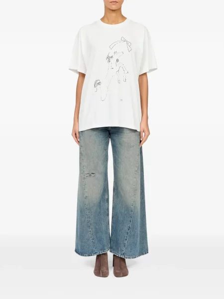 Póló Mm6 Maison Margiela nyomtatás fehér