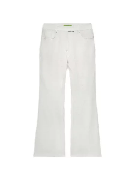 Pantaloni Shanghai Tang evazate alb