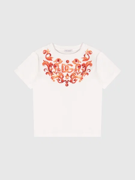 Детская футболка Dolce&gabbana бежевая