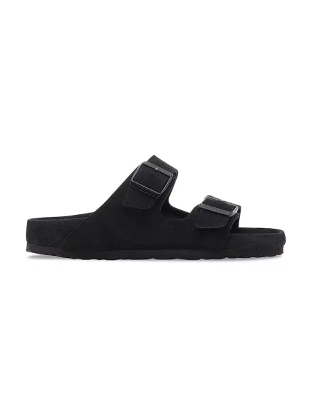 Klapki Birkenstock zamszowe czarne