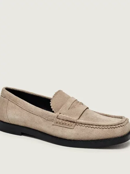 HUGO Pantofi loafer Liora | piele întoarsă bej