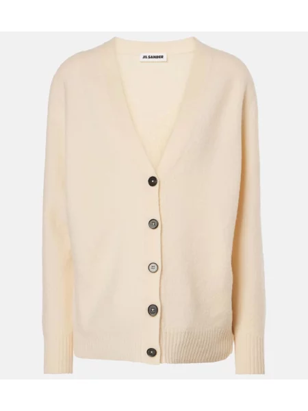 Cardigan Jil Sander de lână bej