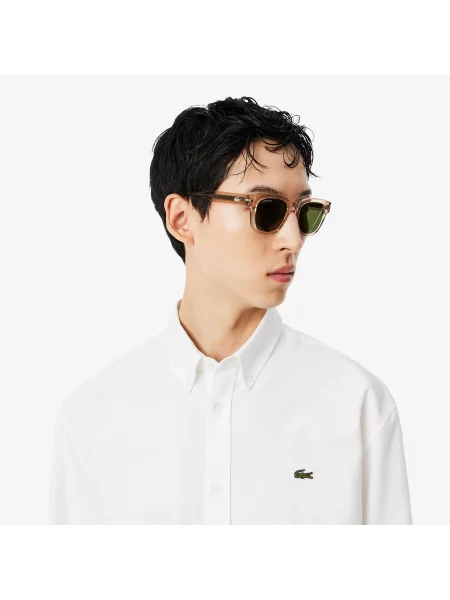 Lacoste Koszula Oxford Regular Fit biała