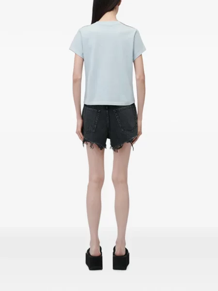 Scurt tricou Alexander Wang cu imagine albastru
