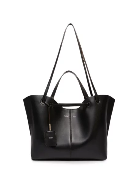 Geantă shopper Max Mara din piele negru