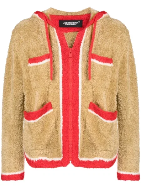 Jachetă cu glugă Undercover cu glugă maro