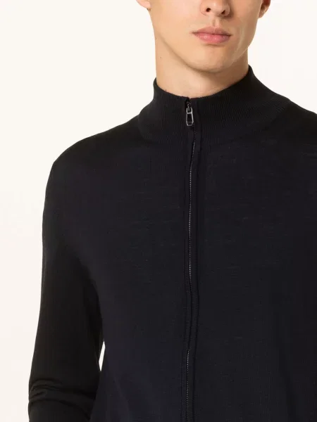 Joop! Kardigan Davis Z Wełny Merino blau granatowy