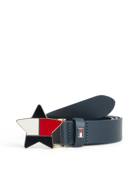 TOMMY HILFIGER Curea bleumarin / roșu intens alb