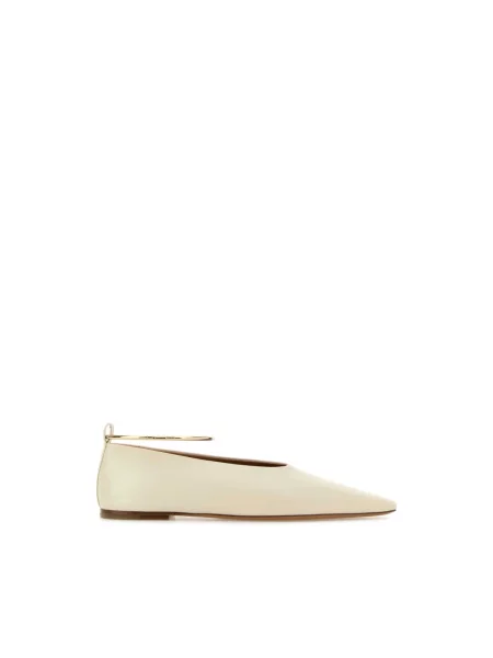 Balerinki Jil Sander skórzane białe