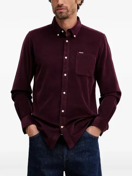 Cămașă Barbour de catifea cord violet