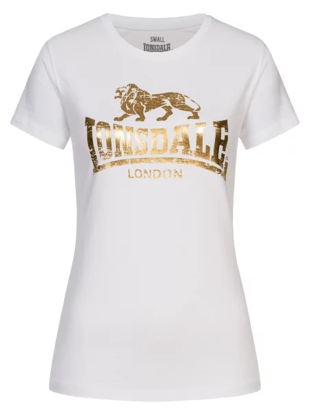 LONSDALE Tricou Bantry auriu alb