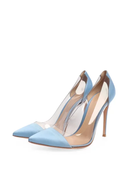 Pantofi cu toc Gianvito Rossi din satin albastru
