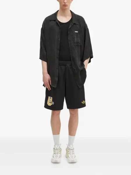 Pantaloni scurți Adidas cu broderie negru