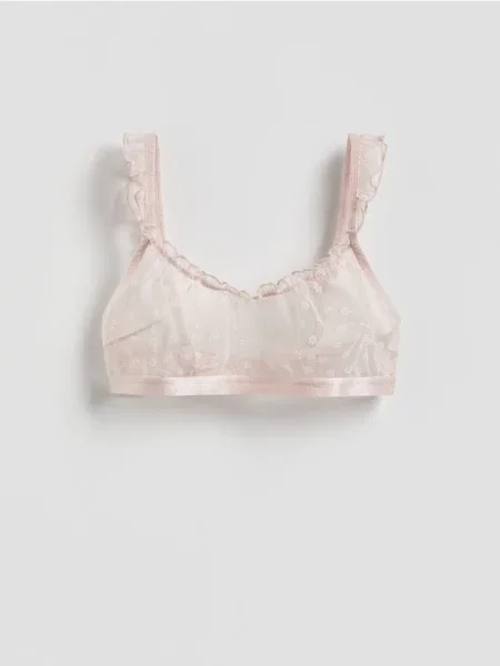 Reserved Сітчастий бюстгальтер пастельний рожевий