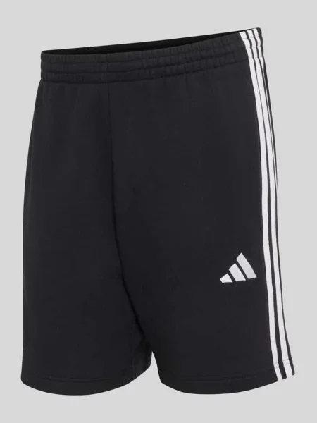 Szorty dresowe w kroju regular fit z czystej bawełny Adidas Sportswear czarne