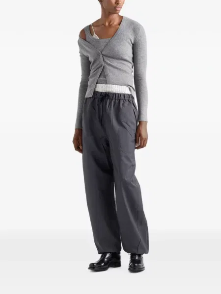 Pantaloni de jogging Prada de mohair gri