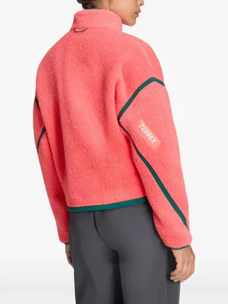 Pulover Adidas din fleece de drumeție alb