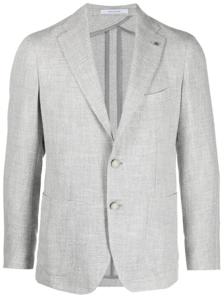 Sacou Tagliatore cu model herringbone gri
