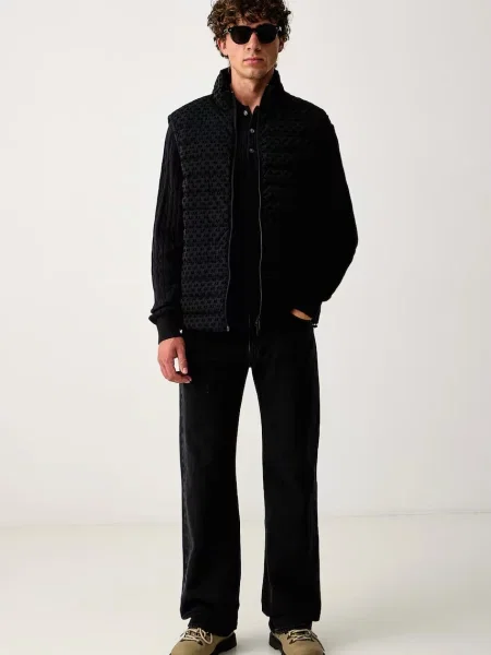 Armani Exchange péřová vesta černá
