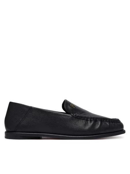 Loaferke Tommy Hilfiger Leather Ruched Toe Loafers črna