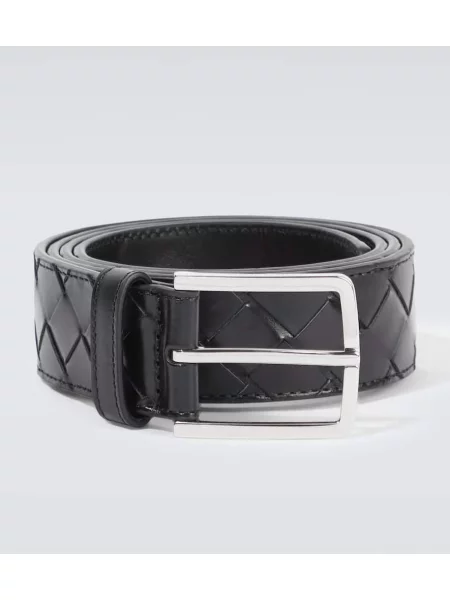 Curea Bottega Veneta din piele negru