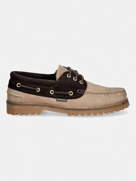 Barbour mocasini bărbați de piele Deck bej