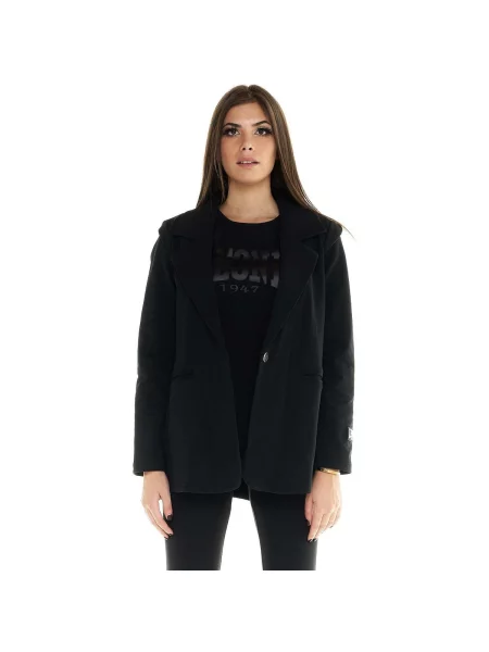 Geacă Leone 1947 din fleece negru