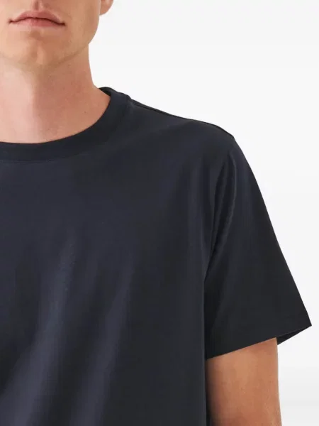 Tricou Patrick Assaraf cu decolteu rotund albastru