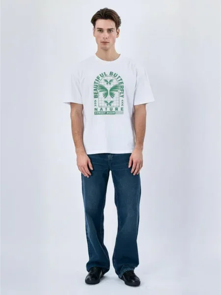 TEESHOPPEN Top T-shirts alb