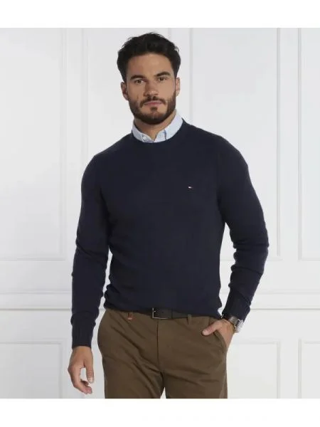 Tommy Hilfiger De lână pulover MULTI HTR MERINO CREW NECK