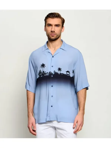 BOSS ORANGE Cămașă Lapisy_M | Relaxed fit albastru