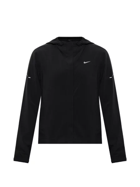 Hanorac cu glugă Nike cu autograf cu șireturi din dantelă negru