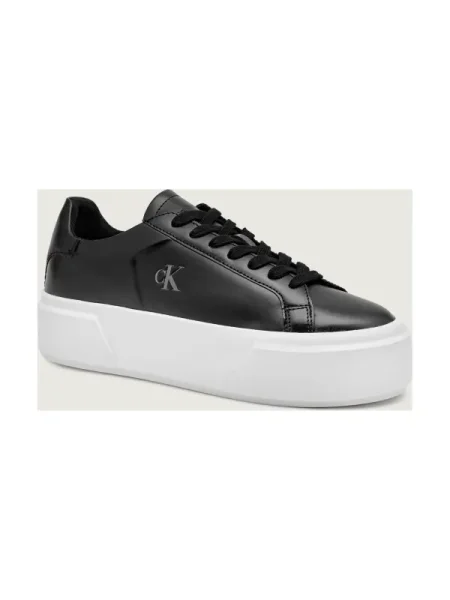 Calvin Klein Sneakers Flatform Lace Up Lth negru