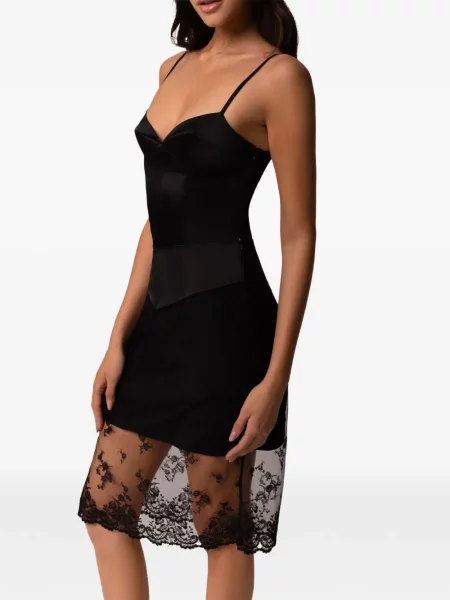 Fustă tip creion Kiki De Montparnasse din dantelă negru