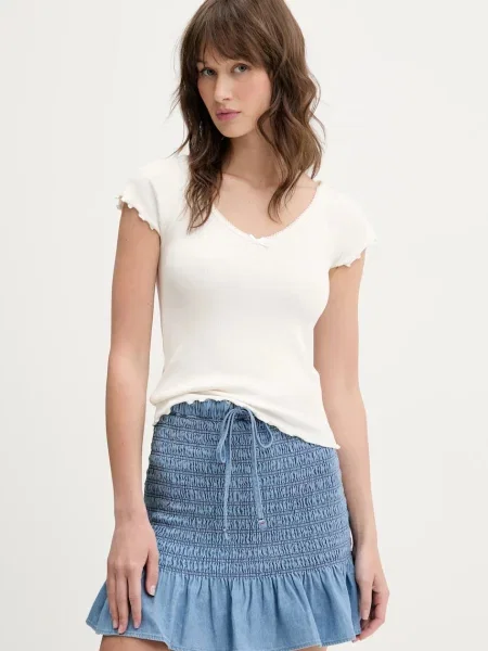 Tommy Jeans Tričko béžové