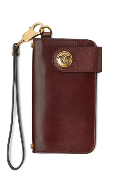 Portofel Versace din piele lung maro