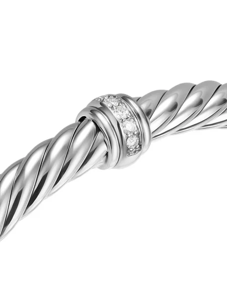 Brăţară David Yurman argintiu