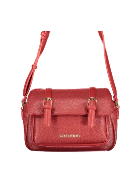 Lniana torebka crossbody Valentino By Mario Valentino czerwona