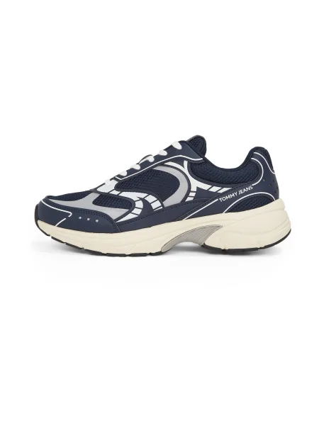 Tommy Jeans Sneakers Bleumarin alb